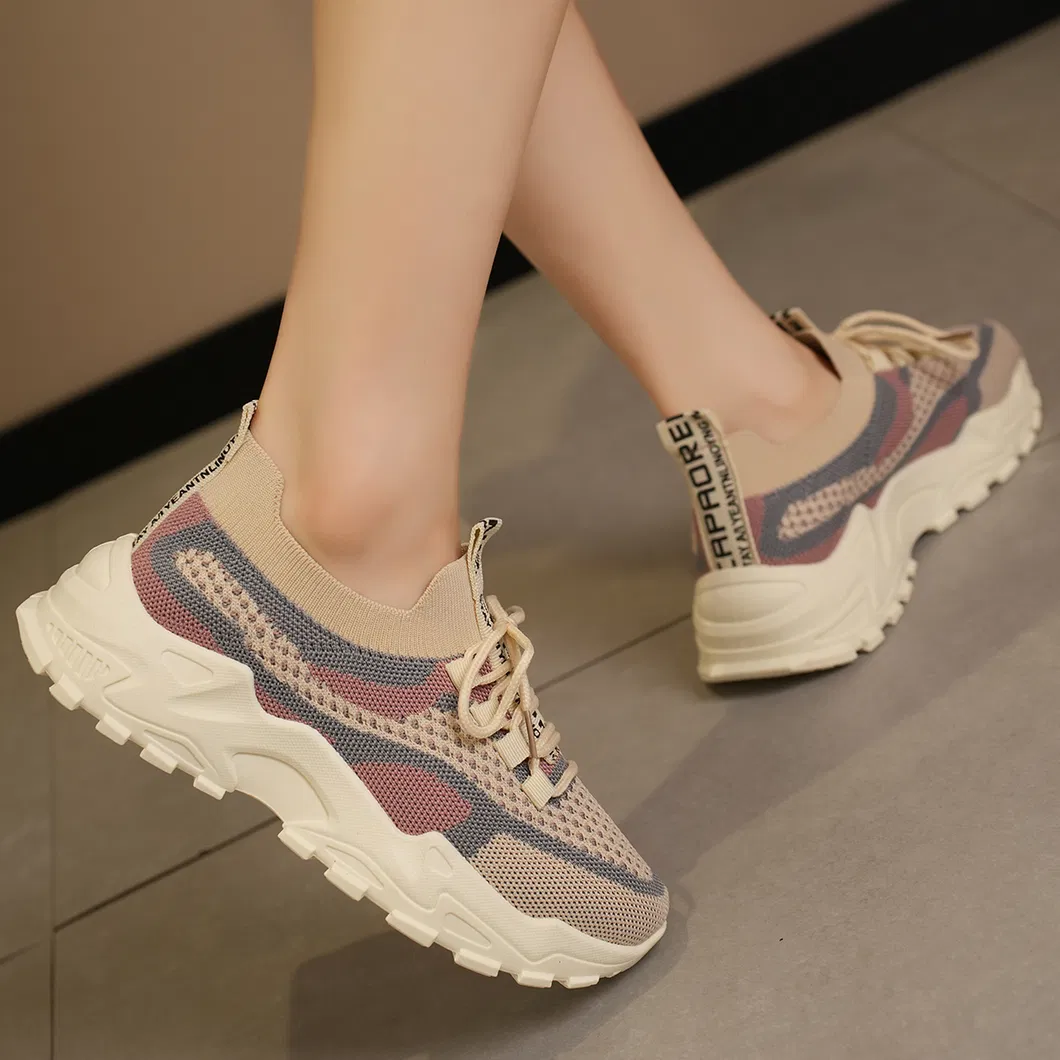 Zapatos deportivos casuales para mujeres, cómodos y transpirables, diseño de moda, marca popular de zapatillas de gimnasio