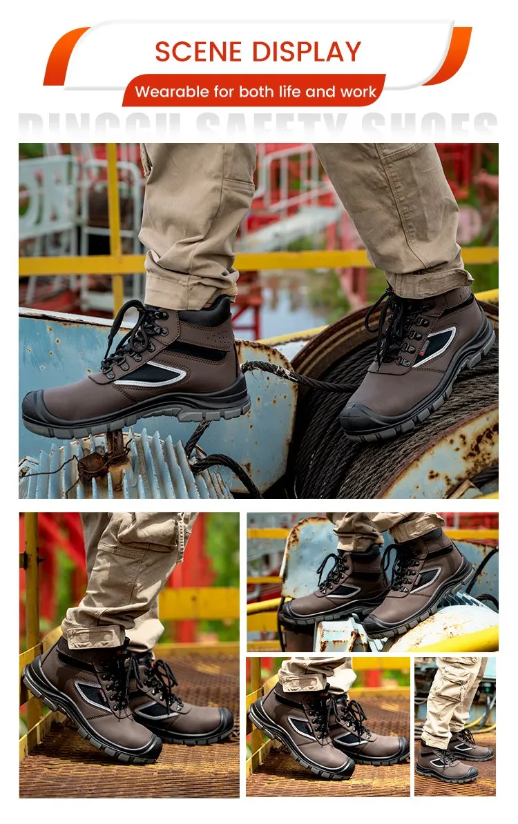 Zapatos de trabajo de seguridad impermeables con punta de acero para adelantarse