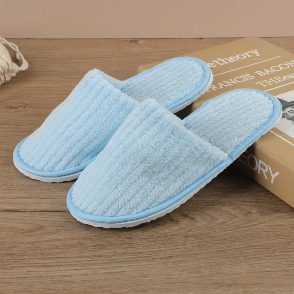 Zapatilla desechable individual transpirable de no tejido con punta cerrada para hotel premium