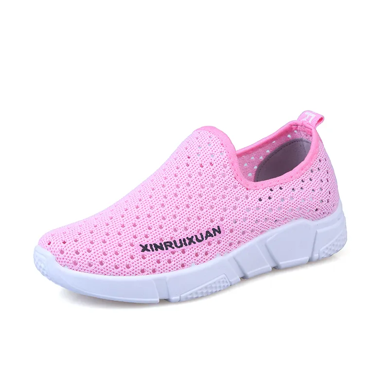 Calzado casual transpirable de malla superior, sin cordones, de primavera y verano, todo tipo, cómodo, suela de moda, zapatillas réplicas, deportivas