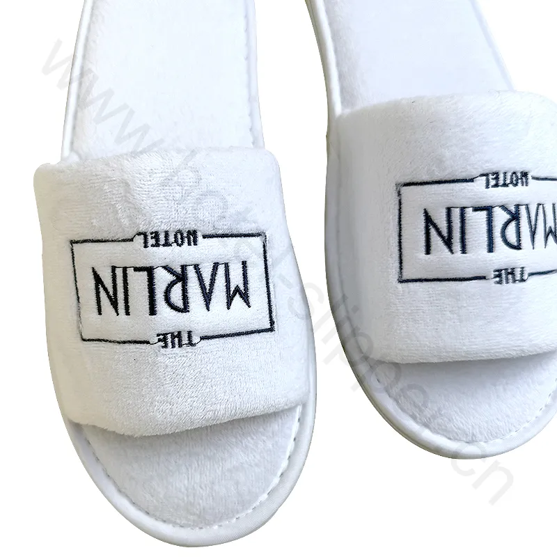 Zapatillas de felpa personalizadas para hotel