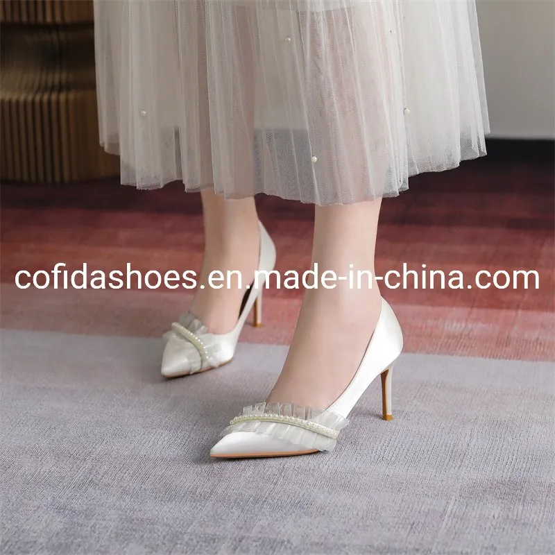 Zapato de fiesta para mujer de Navidad y Año Nuevo, boda, tacón, al por mayor