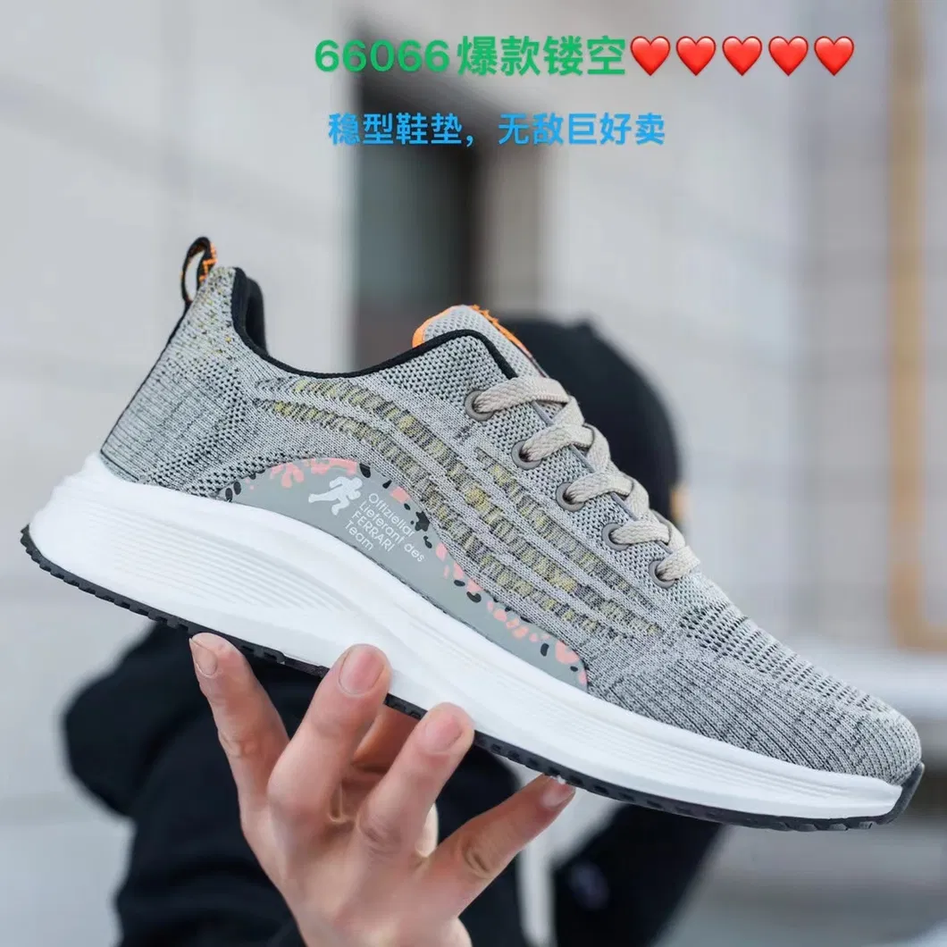 Zapatillas deportivas cómodas para mujeres y hombres, 2024 Zapatillas de correr de marca, zapatos de ocio populares, calzado en stock de bajo MOQ, nuevo estilo de zapatos deportivos de moda