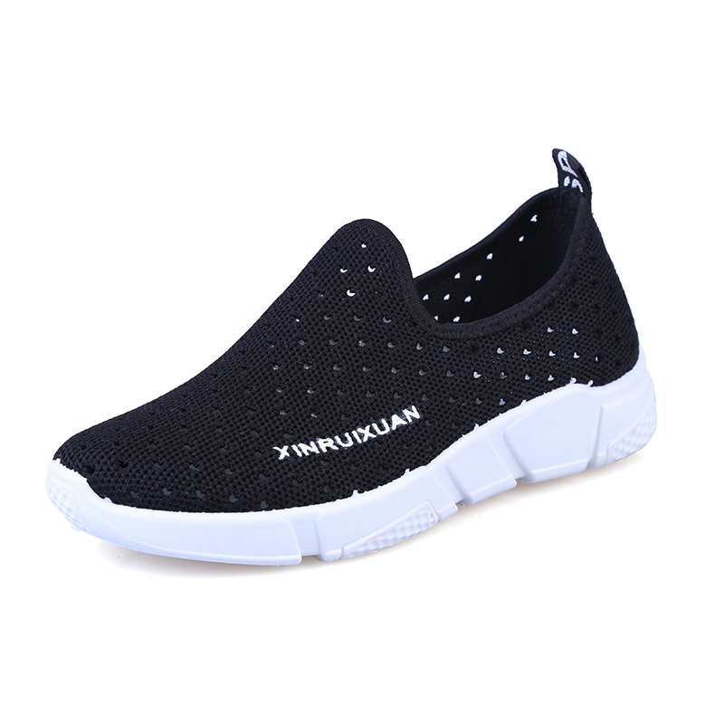 Calzado casual transpirable de malla superior, sin cordones, de primavera y verano, todo tipo, cómodo, suela de moda, zapatillas réplicas, deportivas
