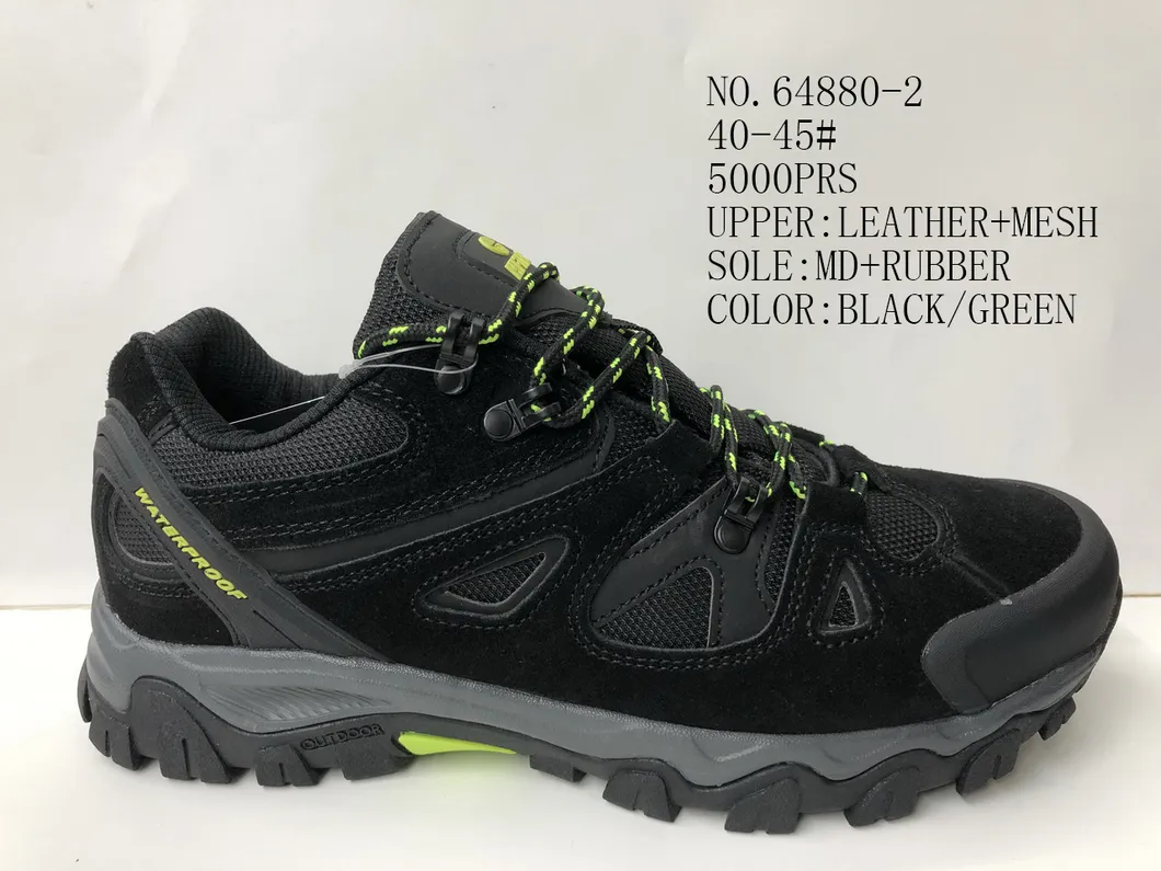 Hombres Zapatos de Senderismo de Buena Calidad para Exterior con Parte Superior de Cuero