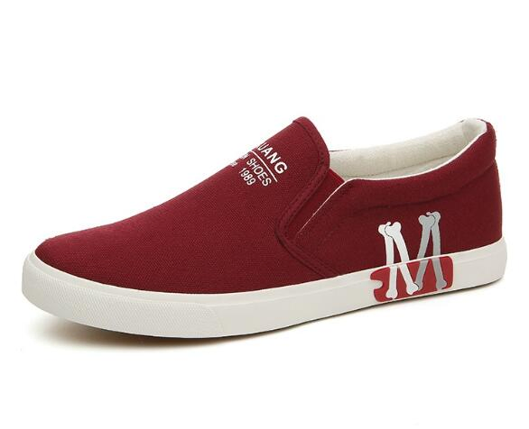 Tendencia de zapatos para hombres, todos combinan, zapatos casuales de lona tipo slip-on para hombre