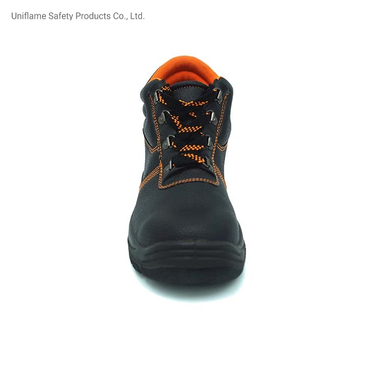 Sbp/S1/S3 Zapatos de trabajo industriales de cuero con puntera de acero y placa de media suela para la protección de hombres trabajadores