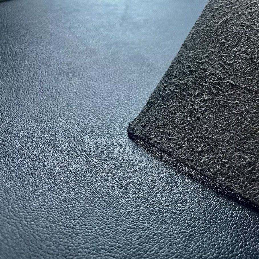 En norma ISO 20345 microfibra de PU reciclada sintética artificial de cuero vegano para la parte superior de calzado de seguridad