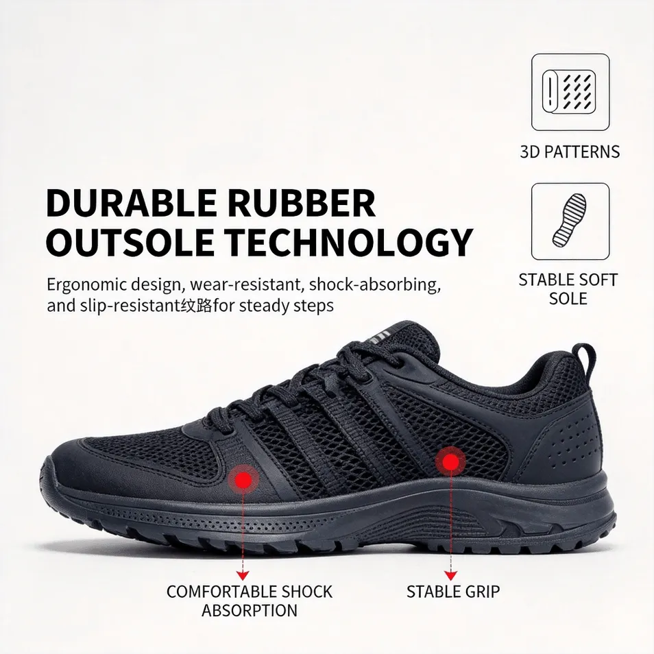 Lightweight Hiking Shoes Breathable Mesh Anti-Slip Outdoor Safety Footwear