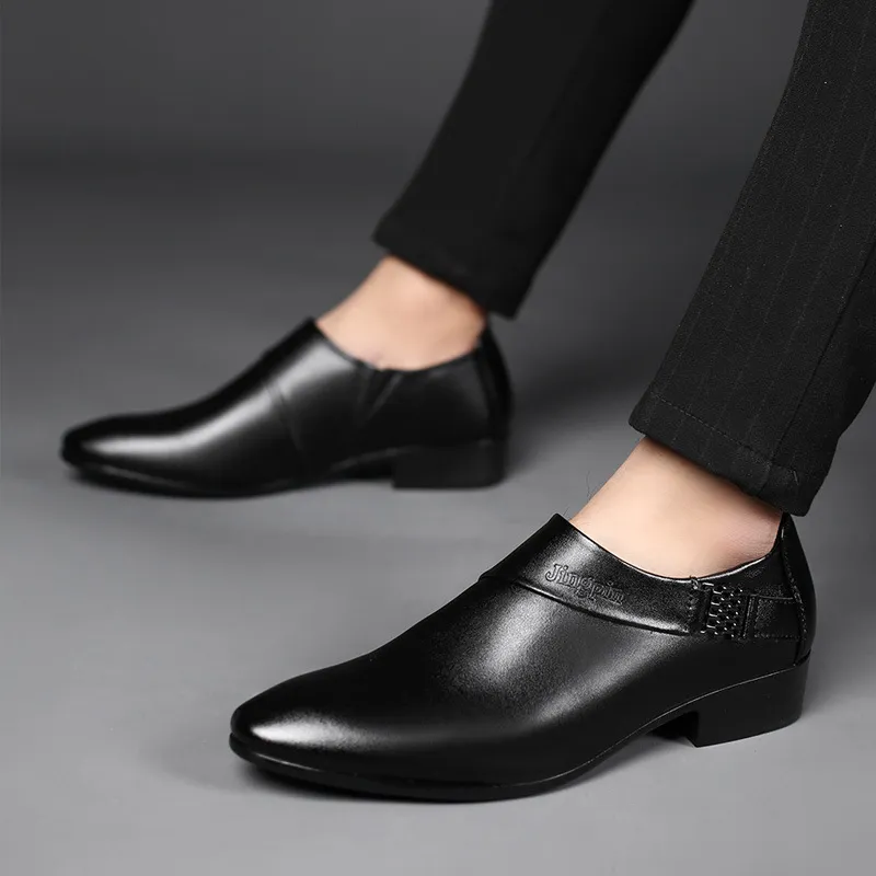 Zapatos de vestir de negocios para hombres de talla grande, zapatos casuales para hombres, zapatos versátiles para bodas