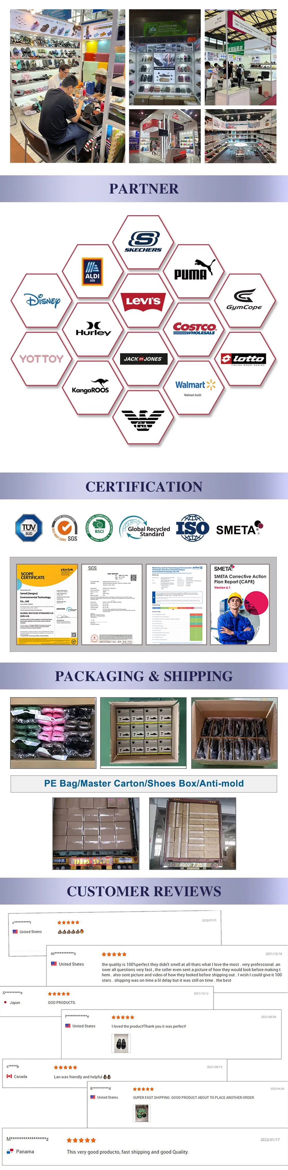 CE Alcance ISO9001 Proveedor de Pantuflas EVA Almohada EVA Nubes Pantuflas Personalizadas