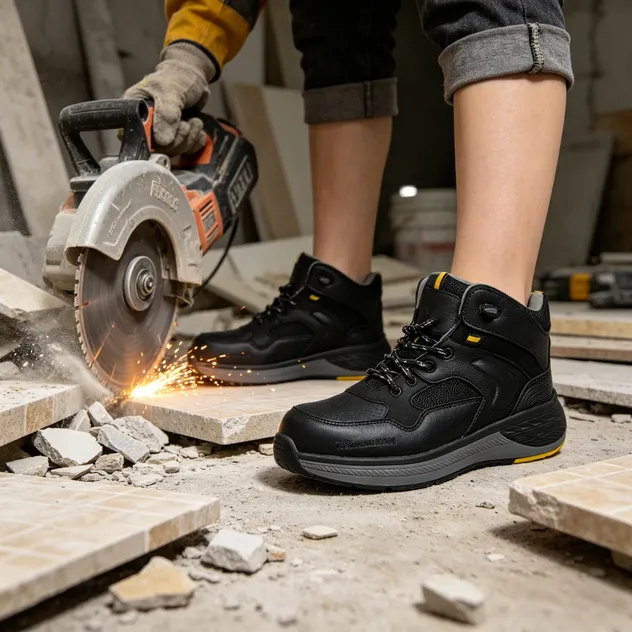 Detalle de bota de seguridad