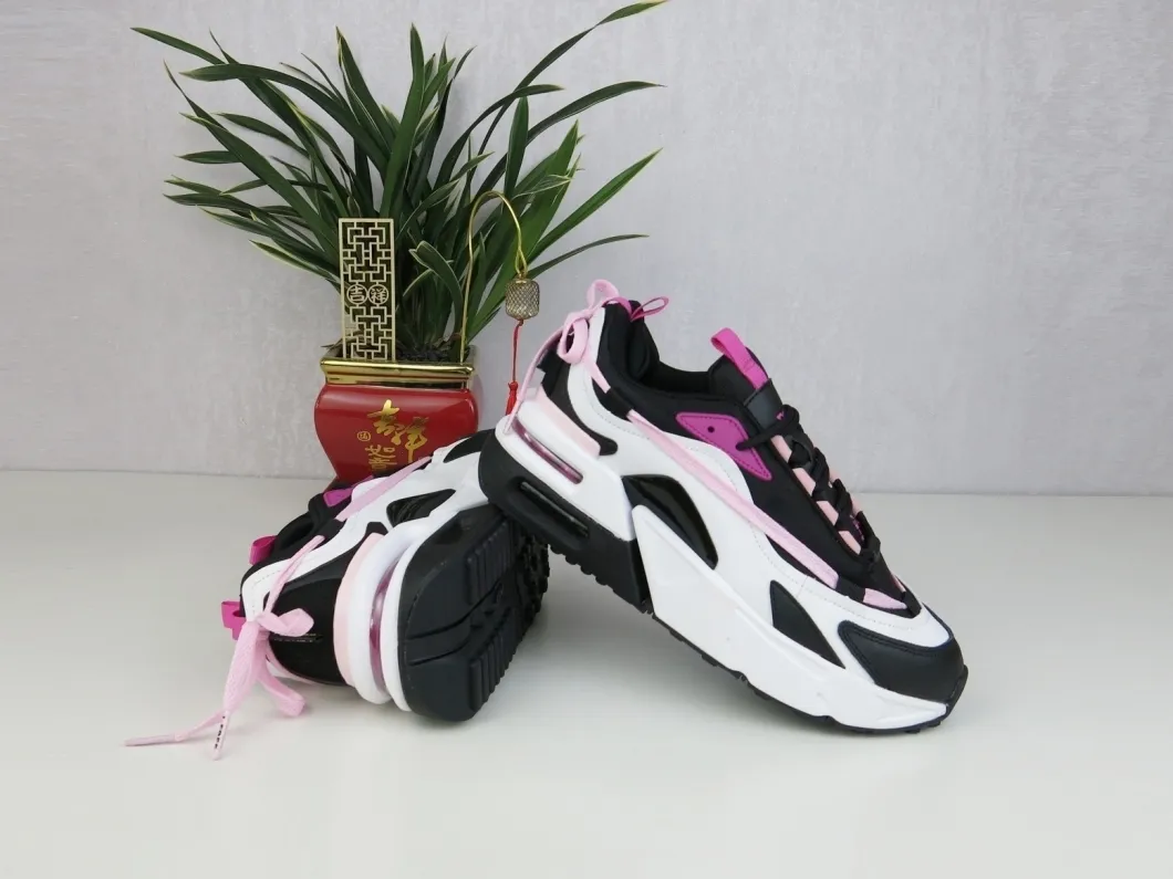 Zapatillas deportivas casuales de malla dechunky con color de cojín de aire