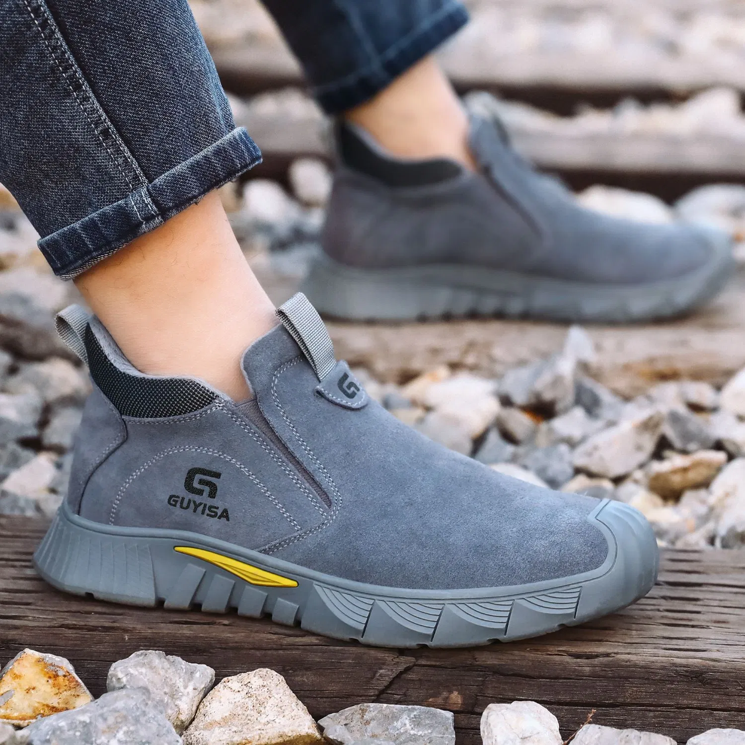 Botas cómodas de alta calidad y retardantes de llama, zapatos de seguridad unisex para procesamiento mecánico