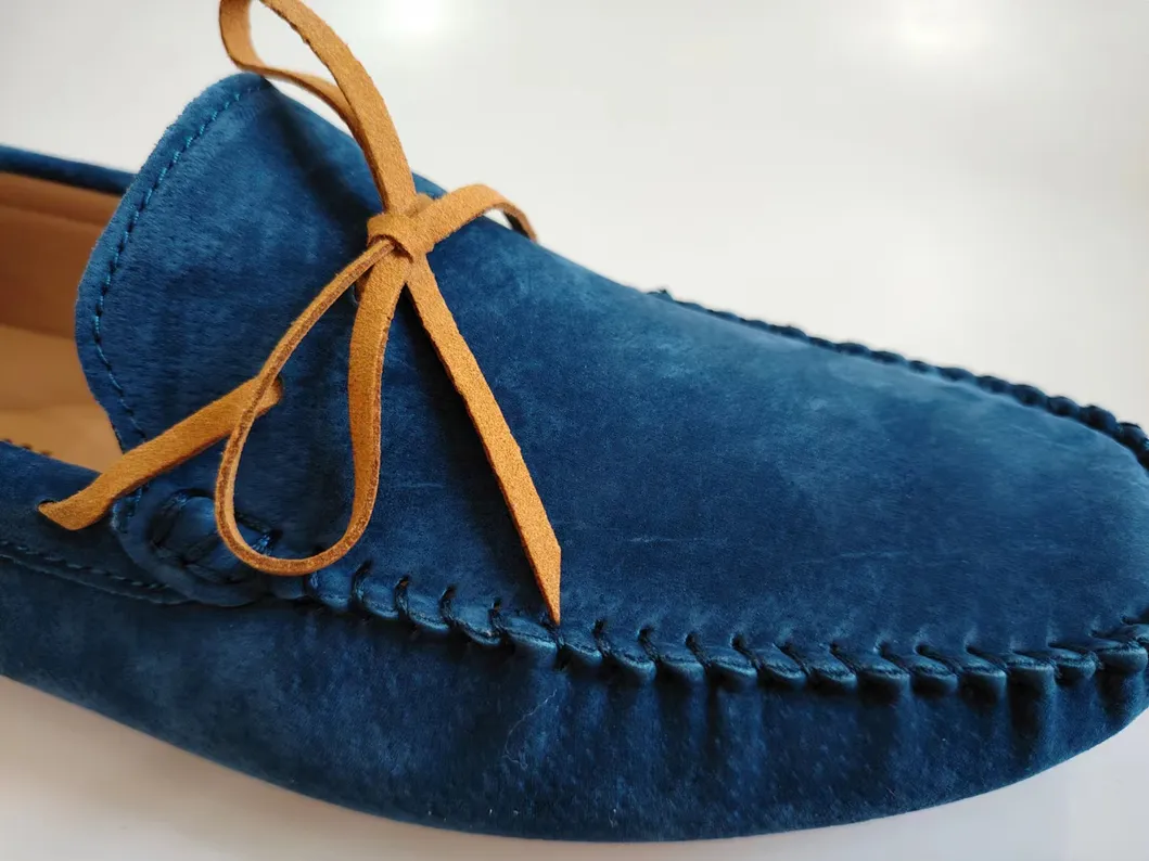 Mocasines de ante de vaca para hombre, zapatos casuales de gran tamaño