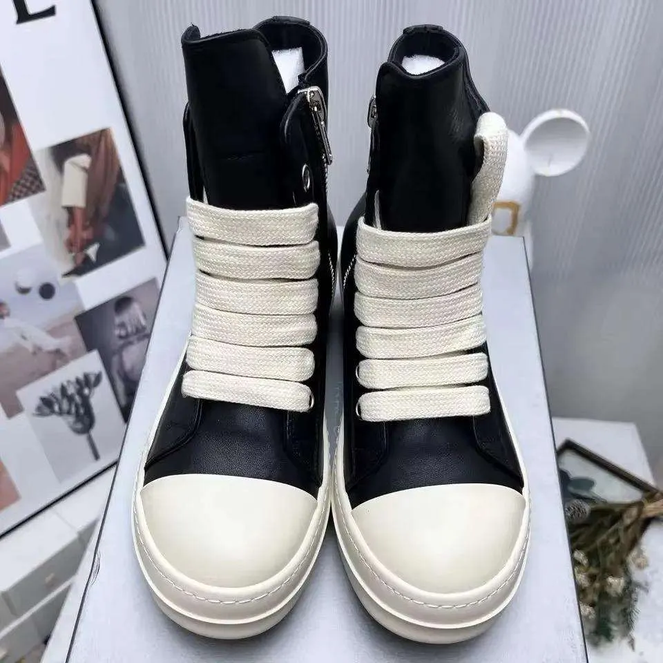 Botas de diseñador Rick, zapatillas de diseñador, zapatos para mujeres, zapatos para hombres, botas de lona RO, botines de lujo, zapatillas de plataforma, zapatos unisex, entrenadores Owens