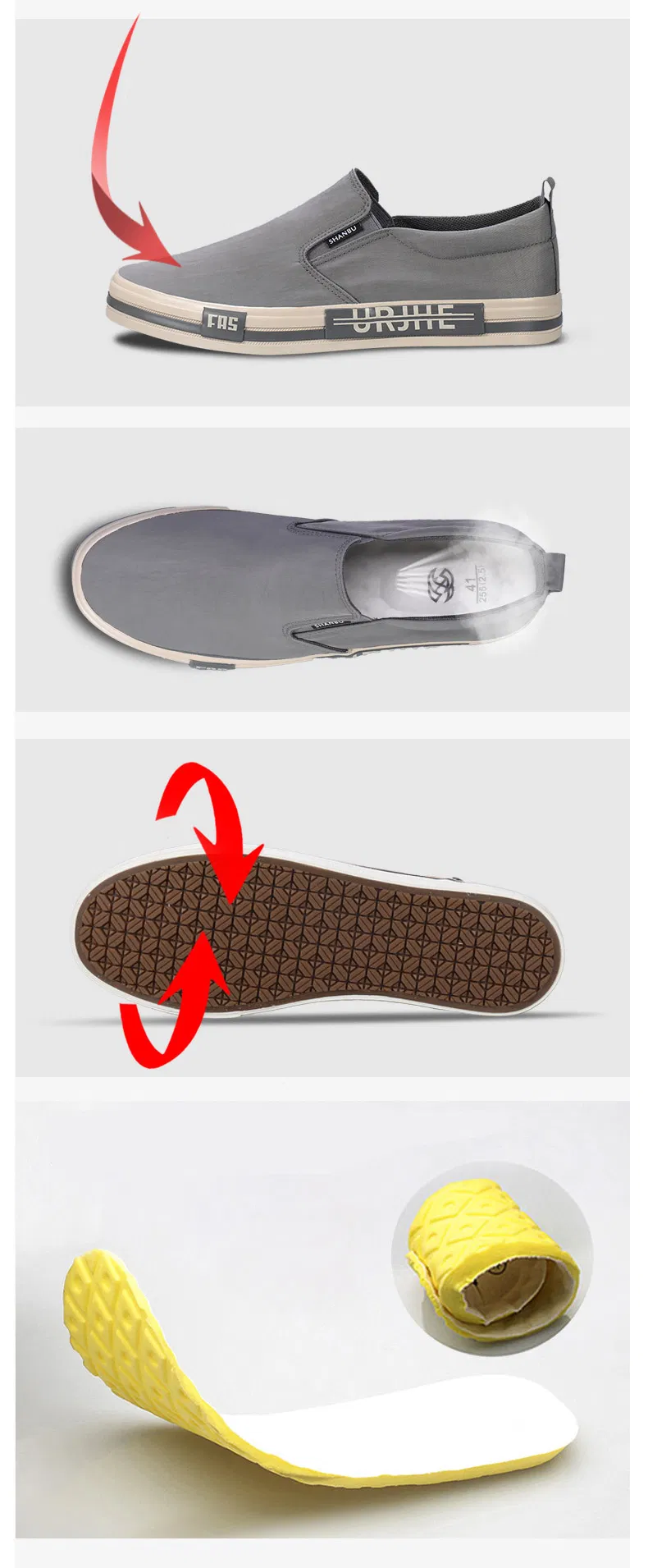 Zapatos de lona vulcanizados clásicos