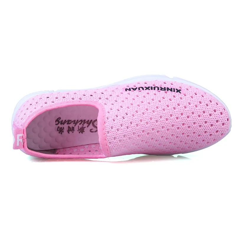 Calzado casual transpirable de malla superior, sin cordones, de primavera y verano, todo tipo, cómodo, suela de moda, zapatillas réplicas, deportivas