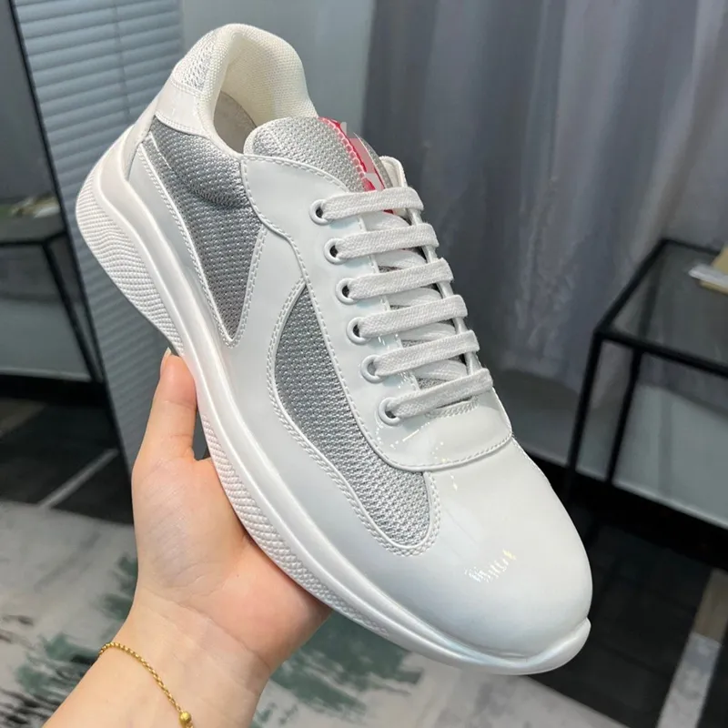 Zapatos de lujo casuales de venta caliente, zapatos de cuero, zapatillas de moda para correr, zapatillas negras de nylon