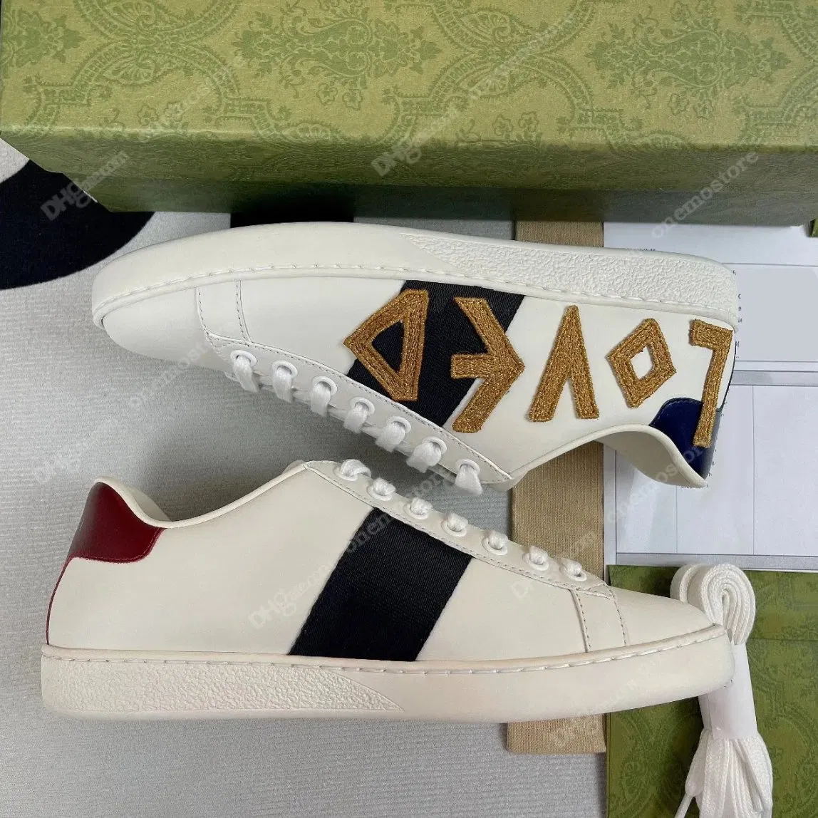 Zapatos Casual de Lujo Diseñador Bee Ace para Hombres y Mujeres, Dibujos Animados de Abejas, Tigres, Flores, Cuero Genuino, Bordado de Serpiente, Rayas, Plataforma Clásica de Moda para Hombres