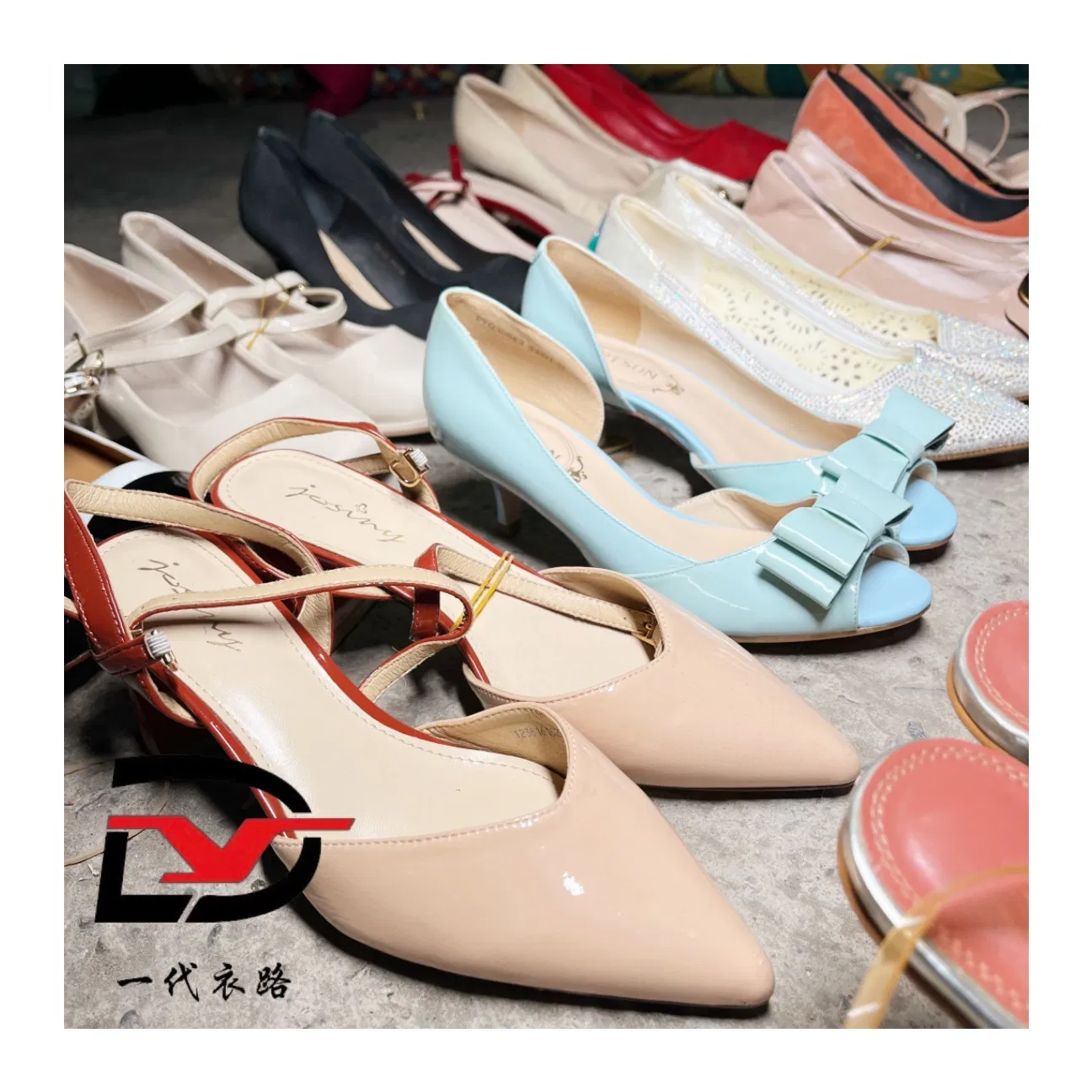S15 Zapatos de tacón alto para mujeres usados, zapatos de moda, tacones delgados, cuero para adultos, paquete barato