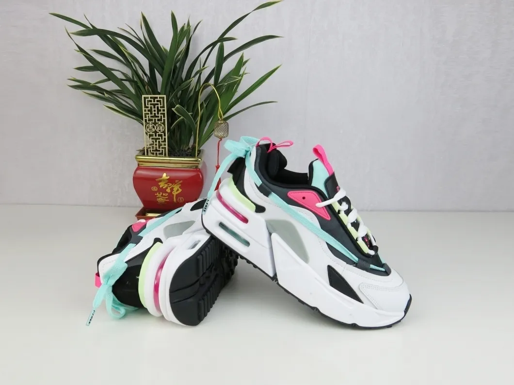 Zapatillas deportivas casuales de malla dechunky con color de cojín de aire