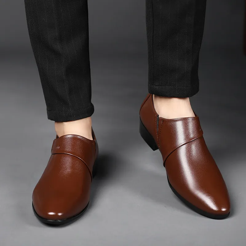 Zapatos de vestir de negocios para hombres de talla grande, zapatos casuales para hombres, zapatos versátiles para bodas