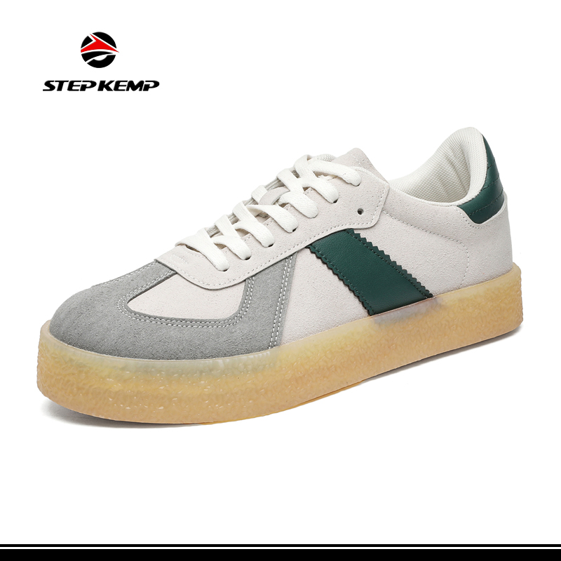 Zapatillas de plataforma casual para hombres blancas, transpirables, para patinaje Ex-25s4003