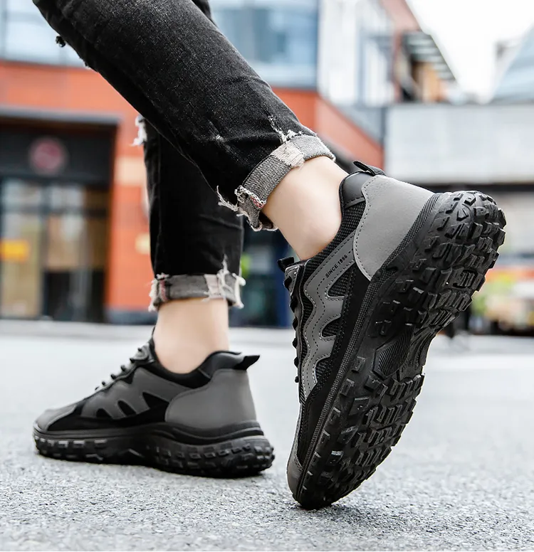 Zapatilla deportiva casual de hombre con suela gruesa personalizada para correr al aire libre