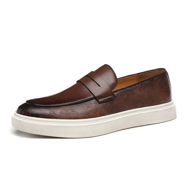 Zapatos casuales de cuero genuino