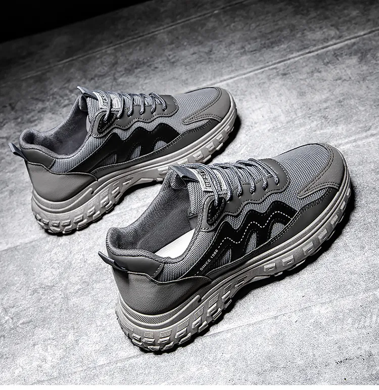 Zapatilla deportiva casual de hombre con suela gruesa personalizada para correr al aire libre