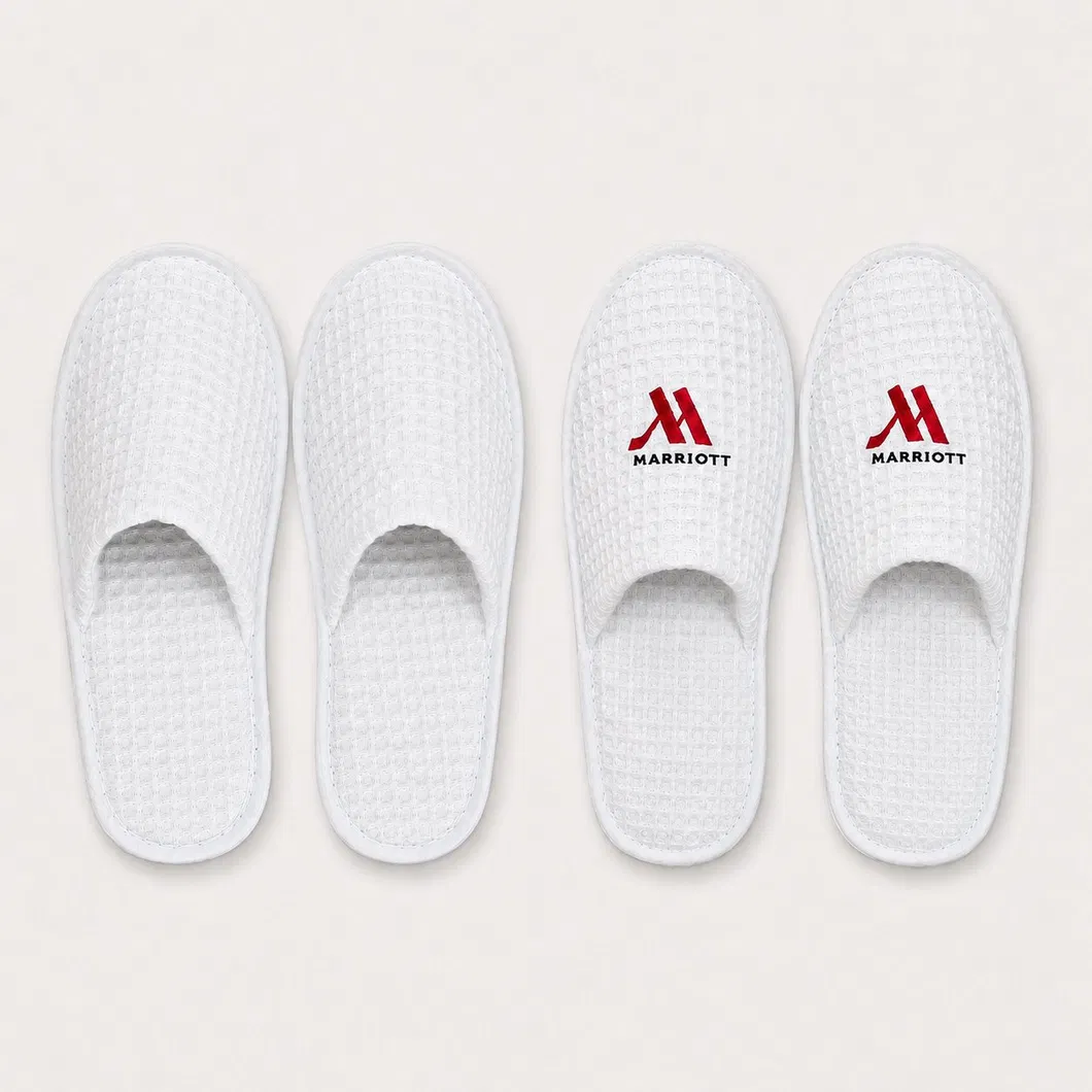Zapatillas de lujo para hotel con suela EVA antideslizante para uso en spa y habitaciones de huéspedes