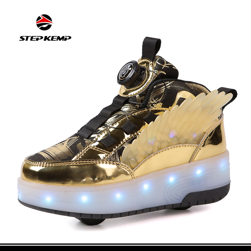 Zapatos automáticos con ruedas invisibles, patines de deformación, zapatos para patinaje y parkour Ex-23s3278
