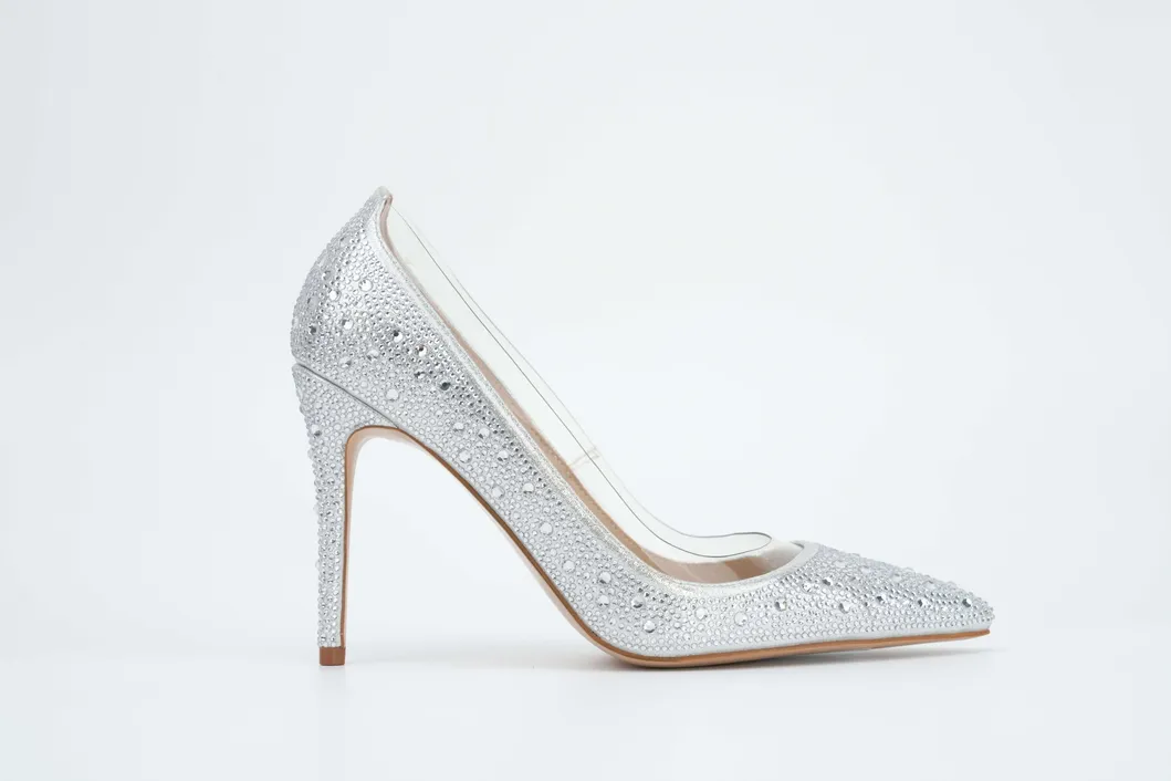 Últimas zapatillas de tacón alto de moda para fiesta, vestido de boda, calzado de novia