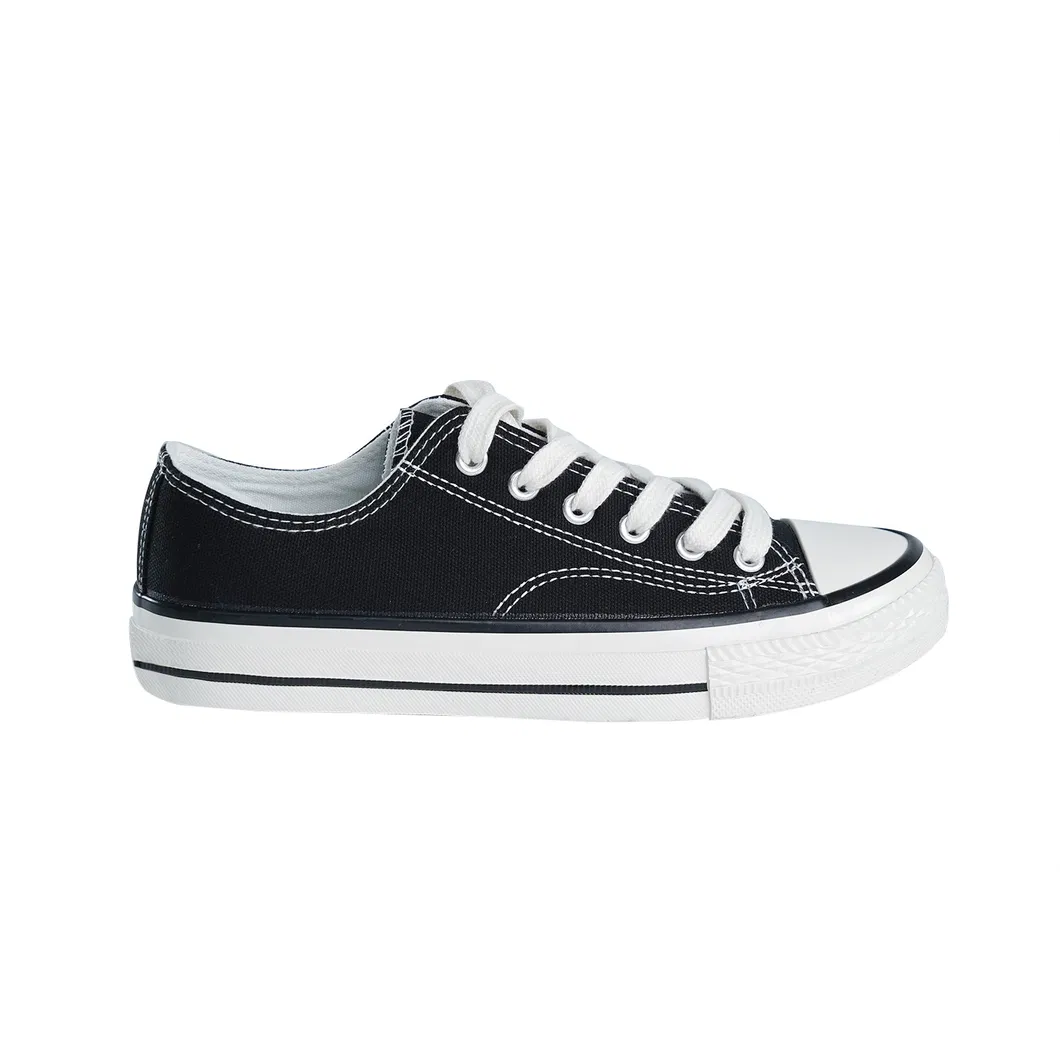 Zapatilla plana de lona unisex casual para escuela, niños y niñas, venta al por mayor