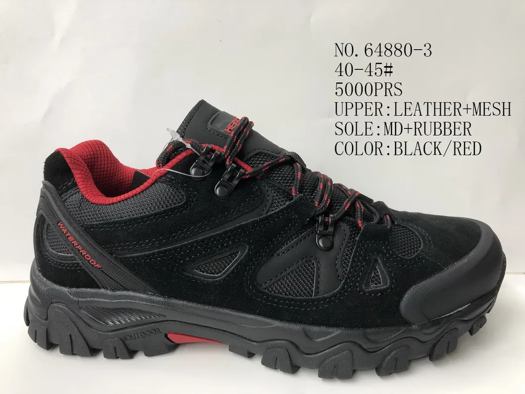 Hombres Zapatos de Senderismo de Buena Calidad para Exterior con Parte Superior de Cuero