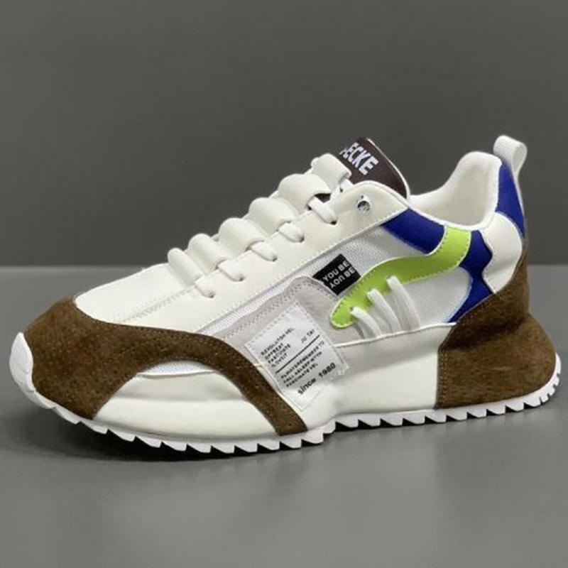 Zapatillas de running para hombres en malla de ante verde menta transpirables