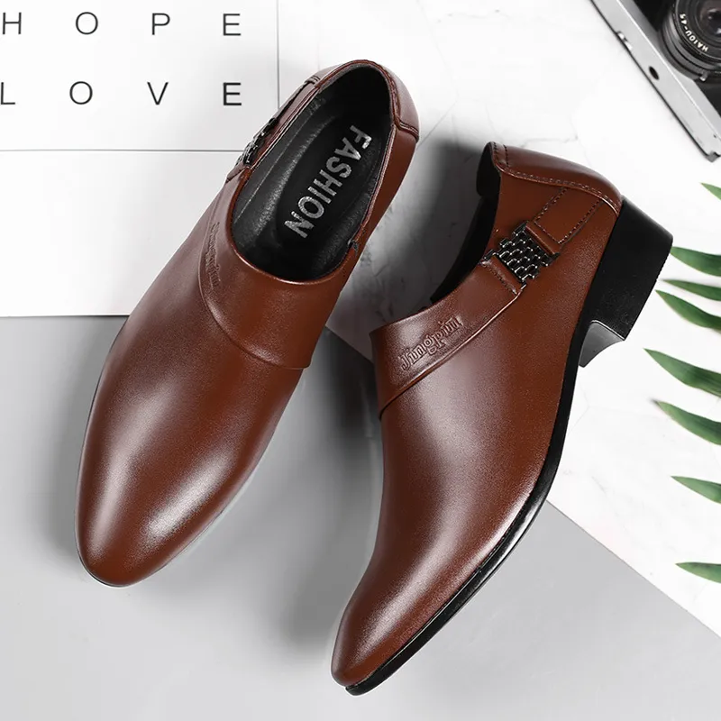 Zapatos de vestir de negocios para hombres de talla grande, zapatos casuales para hombres, zapatos versátiles para bodas