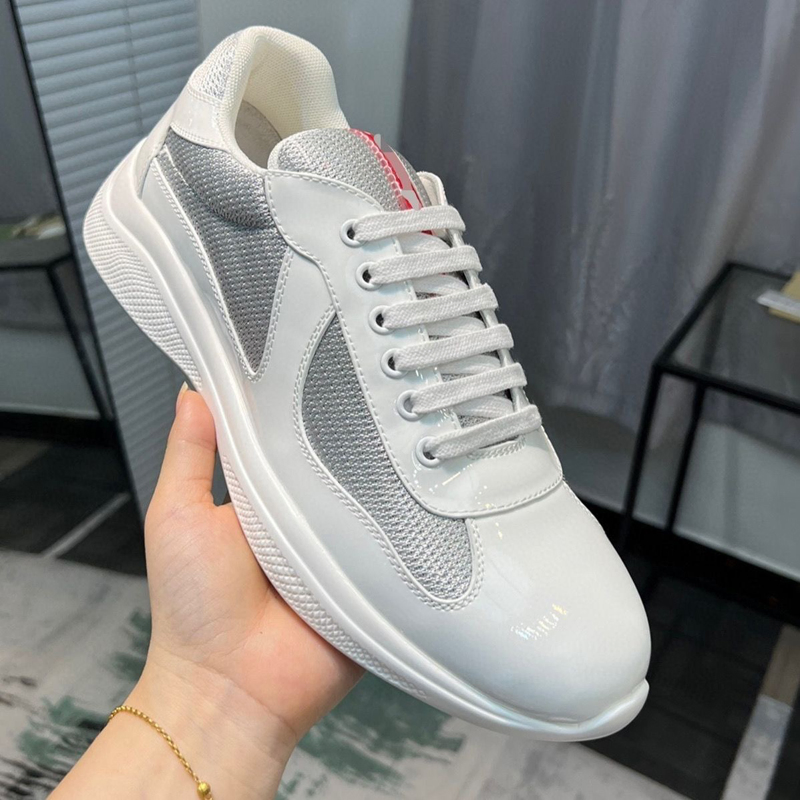 Zapatos de lujo casuales de venta caliente, zapatos de cuero, zapatillas de moda para correr, zapatillas negras de nylon