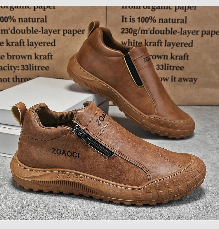 Zapatos de tablero casuales cómodos para hombres - Diseño sin cordones