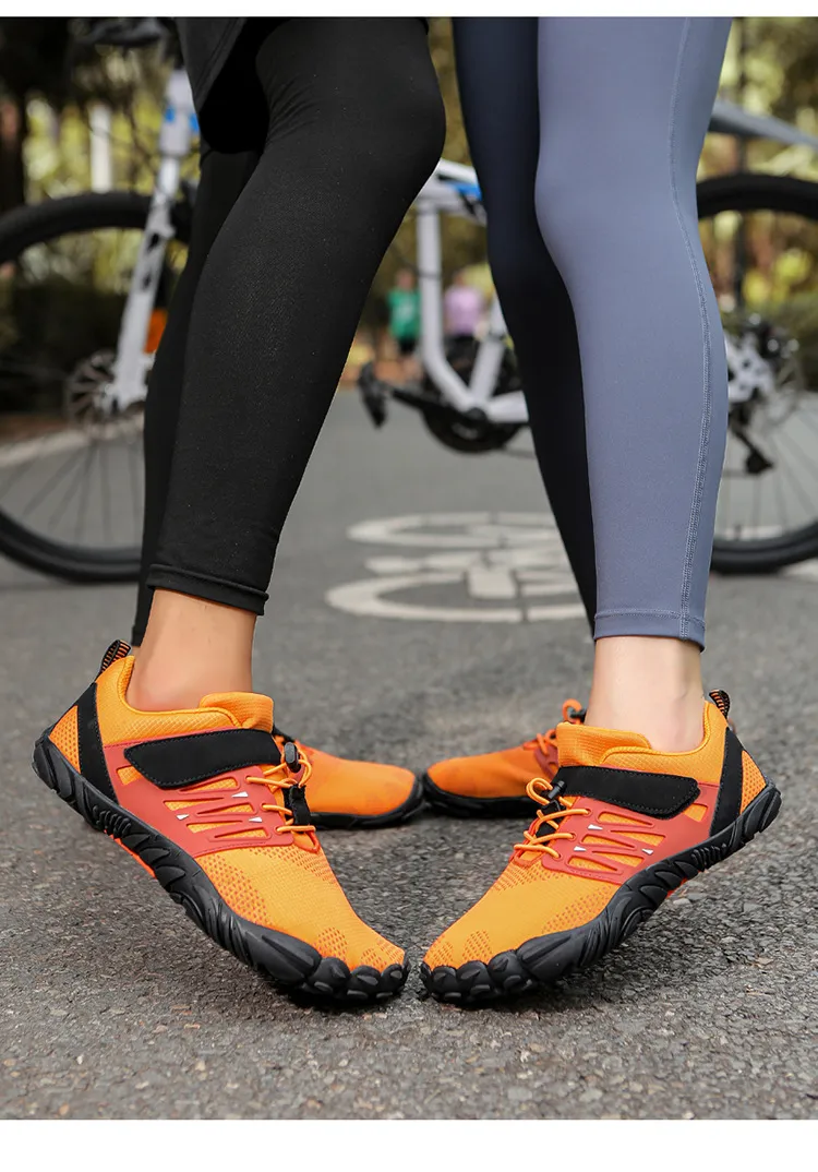 Zapatillas de montañismo unisex antideslizantes para exteriores, calzado deportivo barefoot con suela de goma