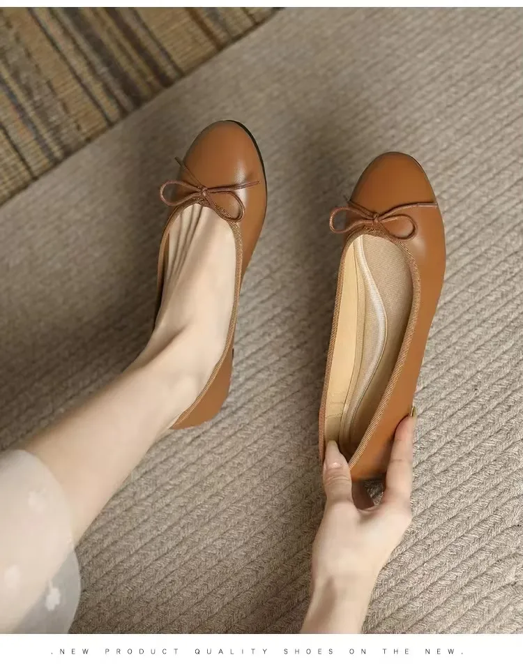 Zapatos planos de moda con lazo de lentejuelas