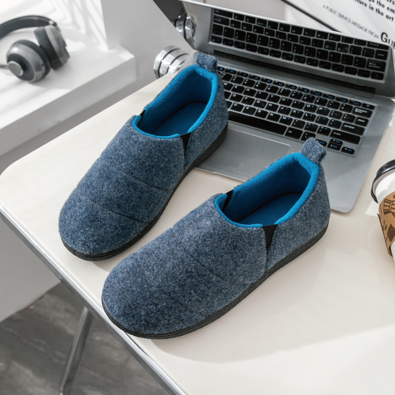 Zapatillas de algodón Corifei para hombres, otoño e invierno, con suela gruesa de felpa, zapatos interiores y exteriores