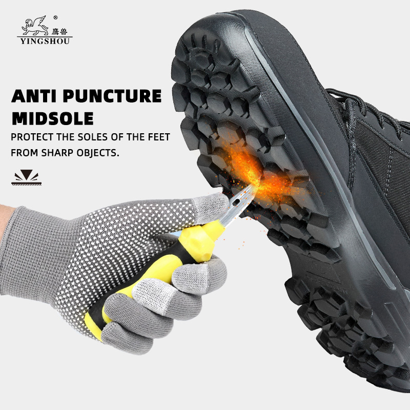 Botas de seguridad impermeables para invierno, cálidas, resistentes al frío, zapatos de trabajo con punta de acero, suela de goma antideslizante, botas de seguridad para senderismo