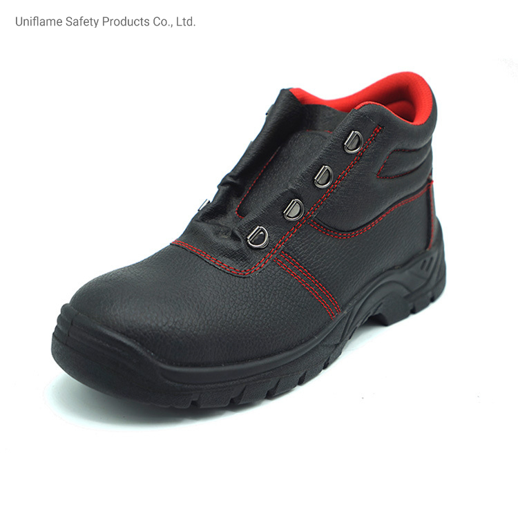 Sbp/S1/S3 Zapatos de trabajo industriales de cuero con puntera de acero y placa de media suela para la protección de hombres trabajadores
