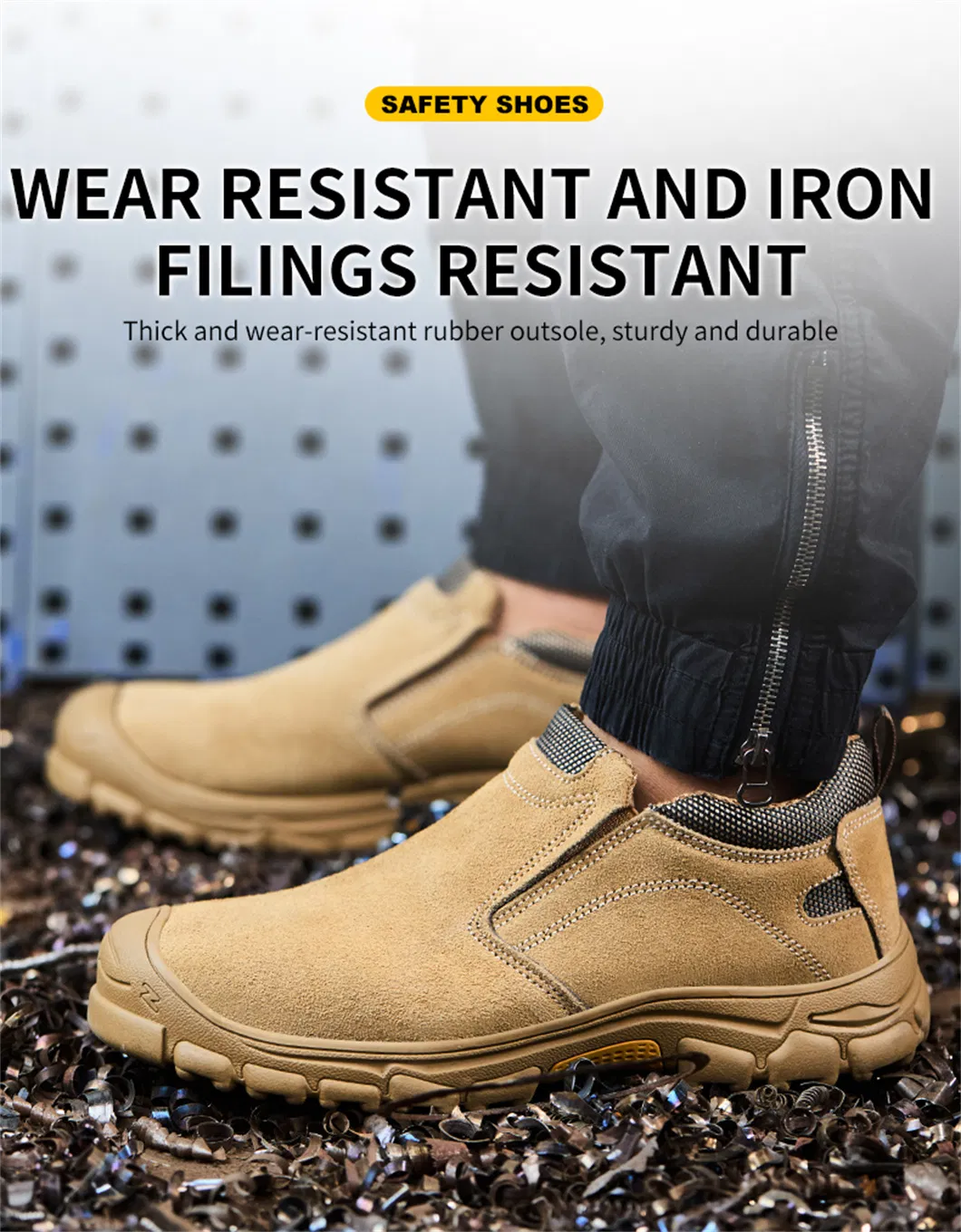 Zapato de seguridad de acero con punta de acero EVA para talleres industriales