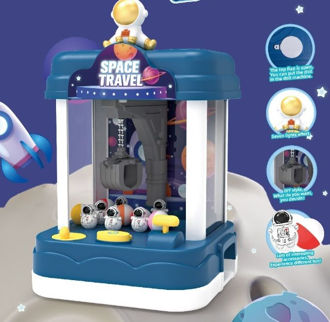 Máquina de Garra Mini Temática de Astronauta para Brincadeiras em Casa