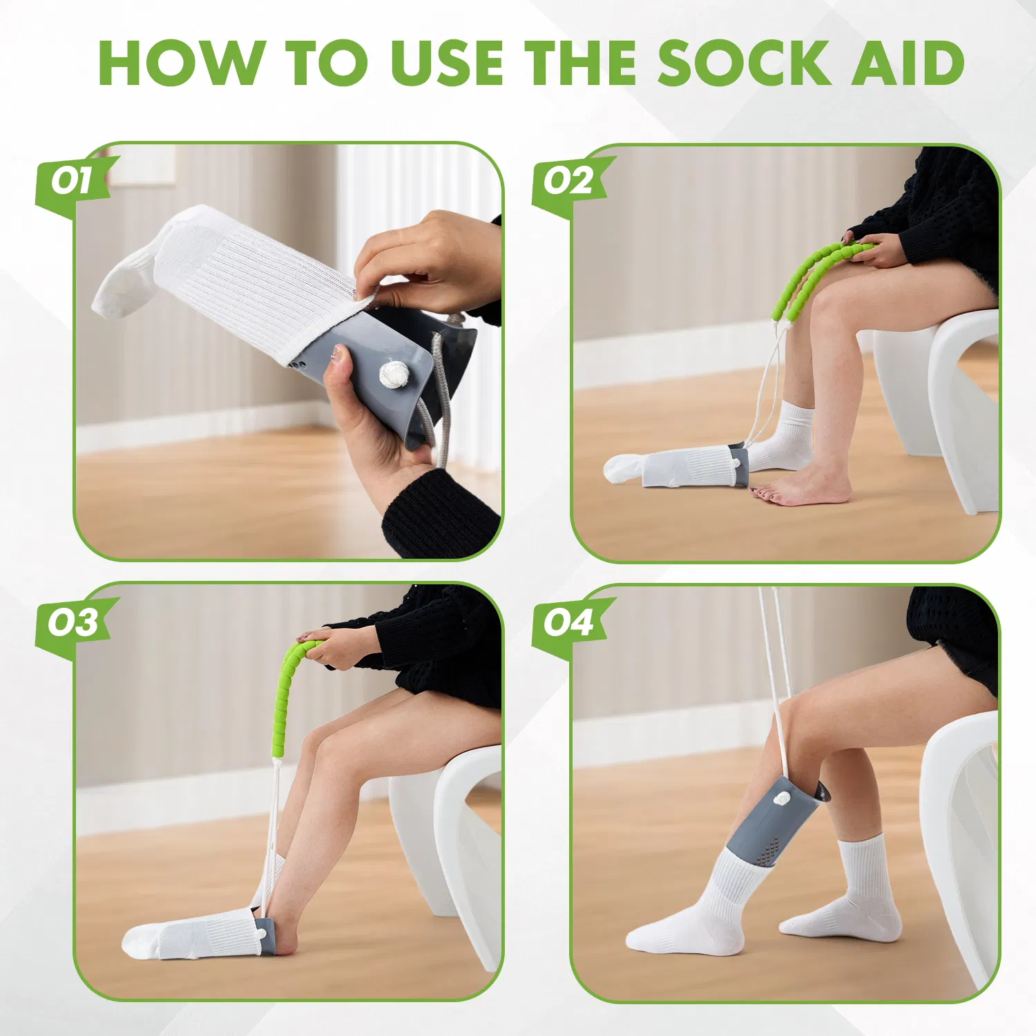 Acessório de Plástico para Calçar Meias