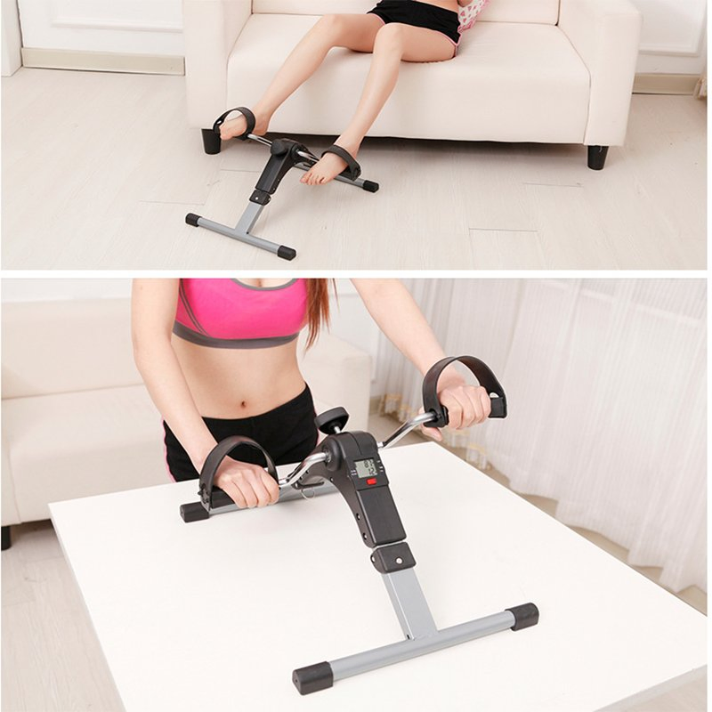 Bicicleta Mini Pedal para Exercício em Casa, Treinador de Pernas Indoor, Exercitadores de Pernas de Bicicleta