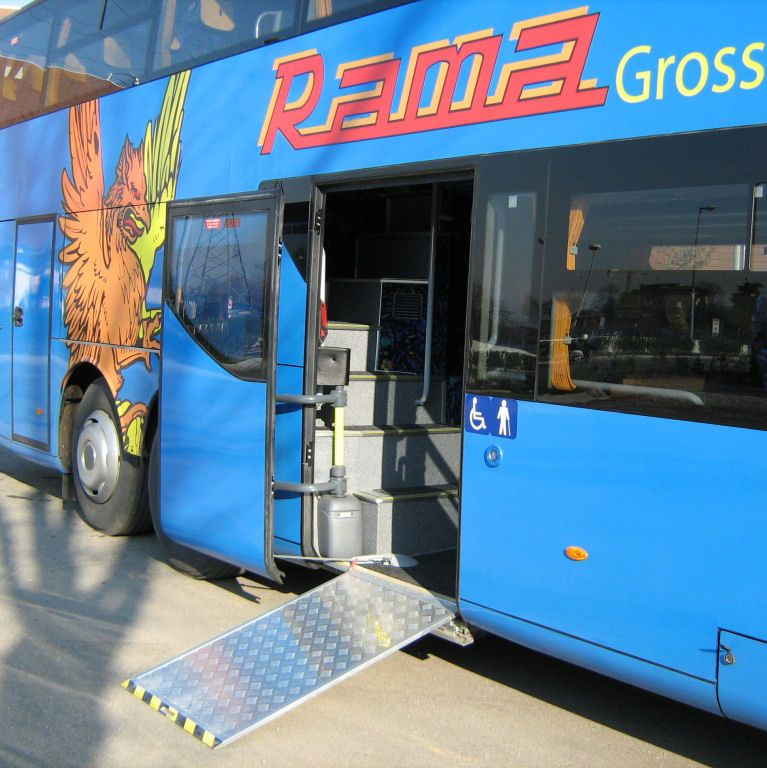 Rampa de Carga Manual para Cadeira de Rodas, Rampa de ATV para Ônibus Cidade